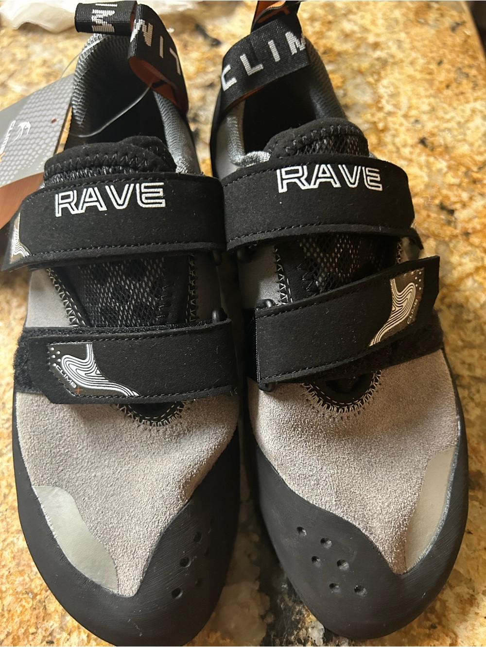 Rave Black and Gray Kids or Women’s Climbing Sneakers